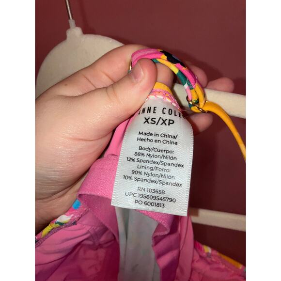 NWT Anne Cole swimsuit tankini top with built in bra size X-small - Picture 8 of 9